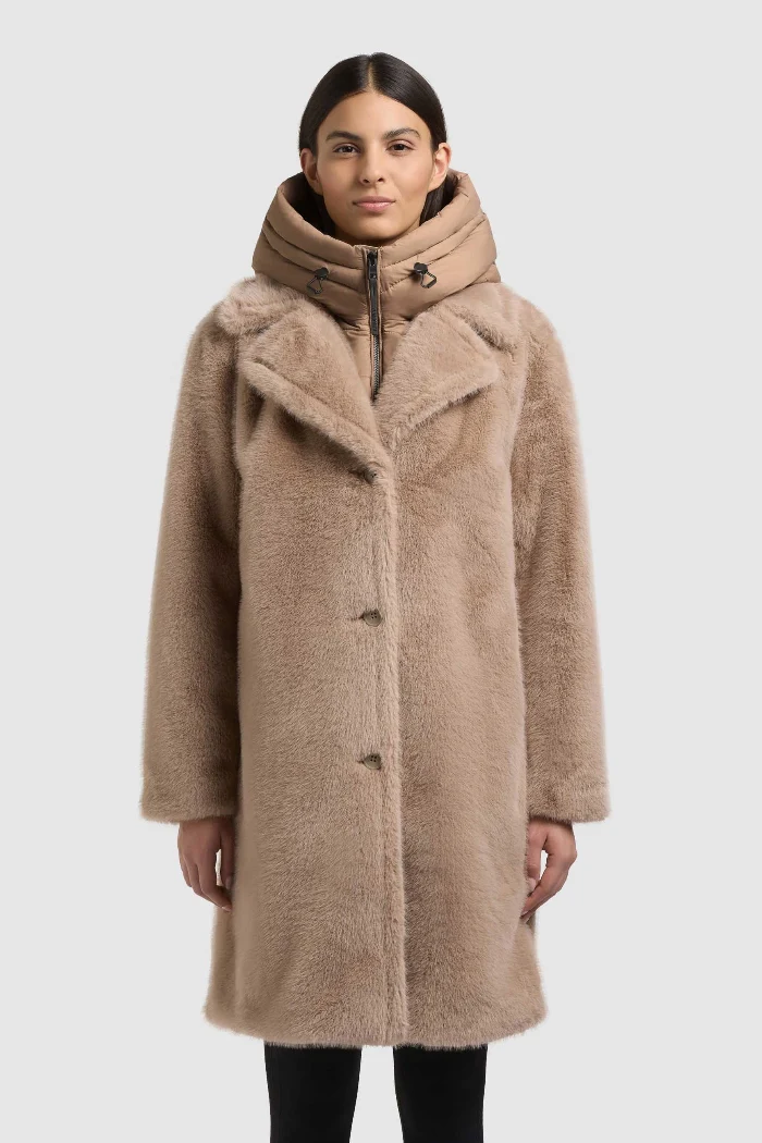 Khujo Teddymantel Fiza beige