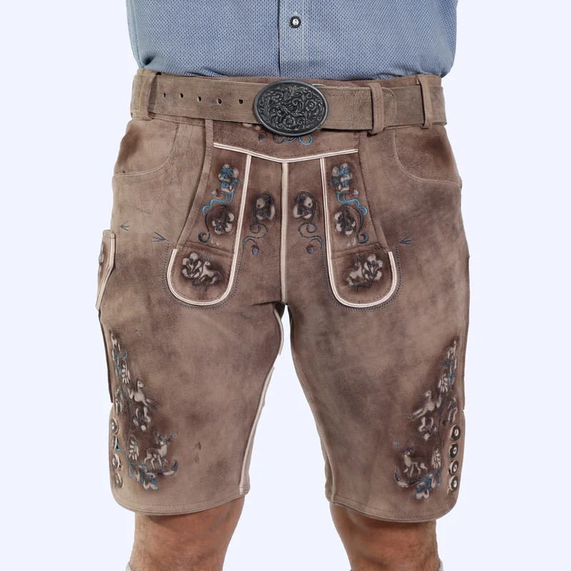 Faded Brown Traditional Lederhosen Men