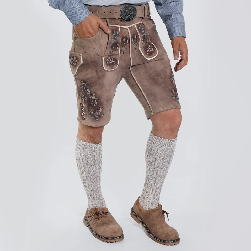 Faded Brown Traditional Lederhosen Men
