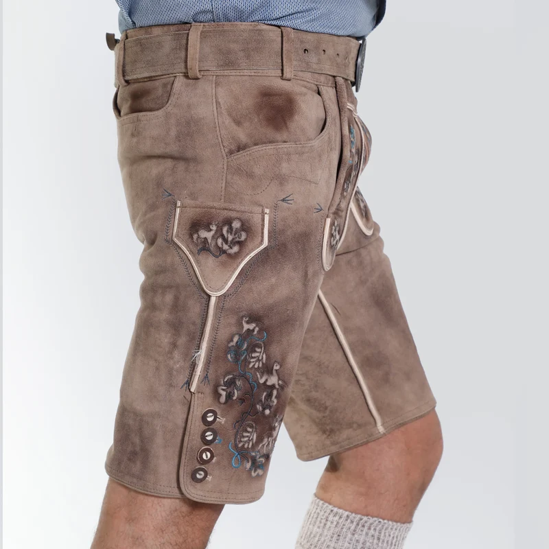 Faded Brown Traditional Lederhosen Men