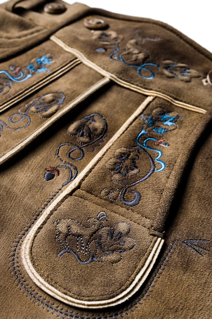 Faded Brown Traditional Lederhosen Men