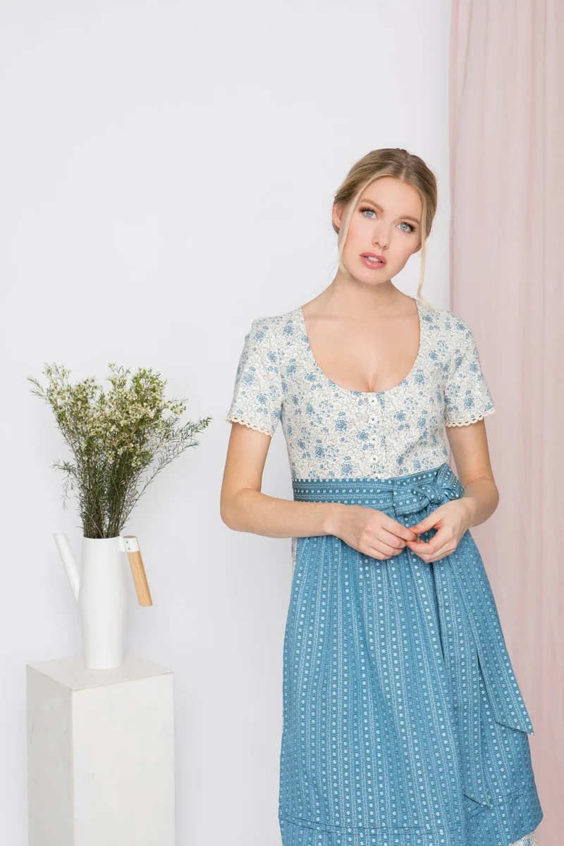 BAUMWOLL- TRADITIONSDIRNDL BLAU