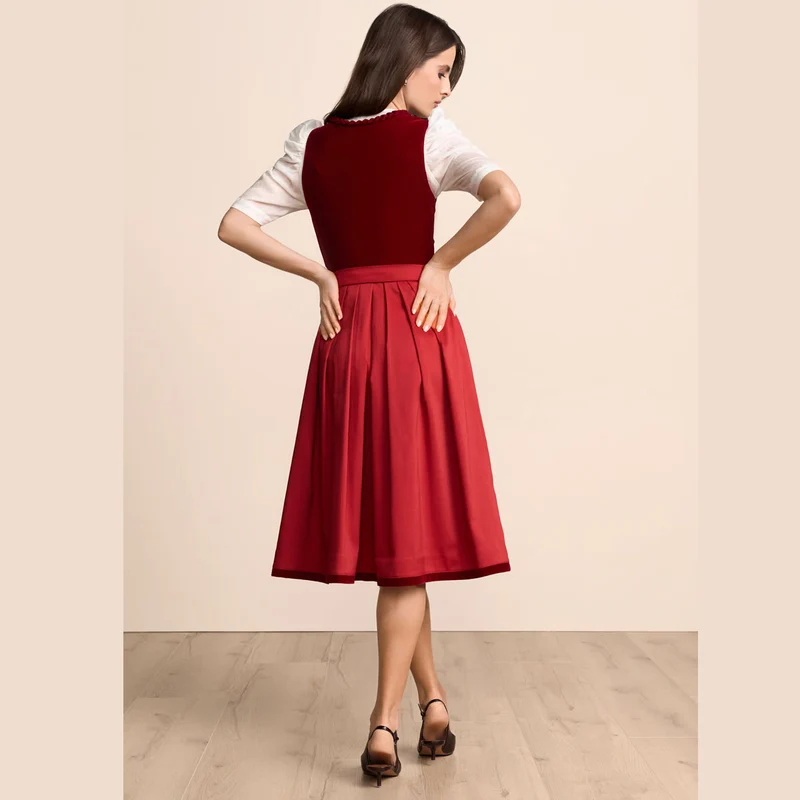 Krüger Dirndl Ylina Rot Samt 70cm