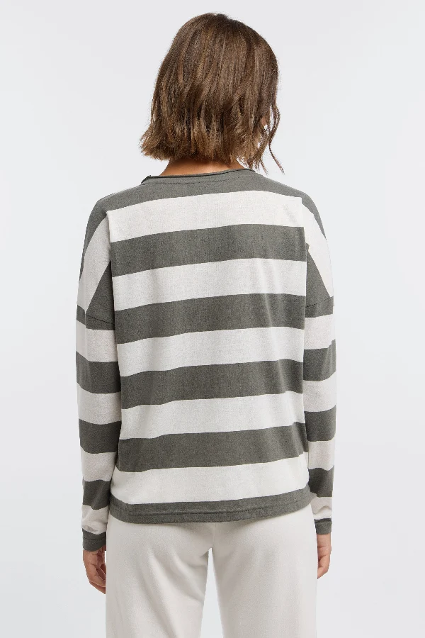 Elbsand Longsleeve Milia gestreift dark slate/cloud white