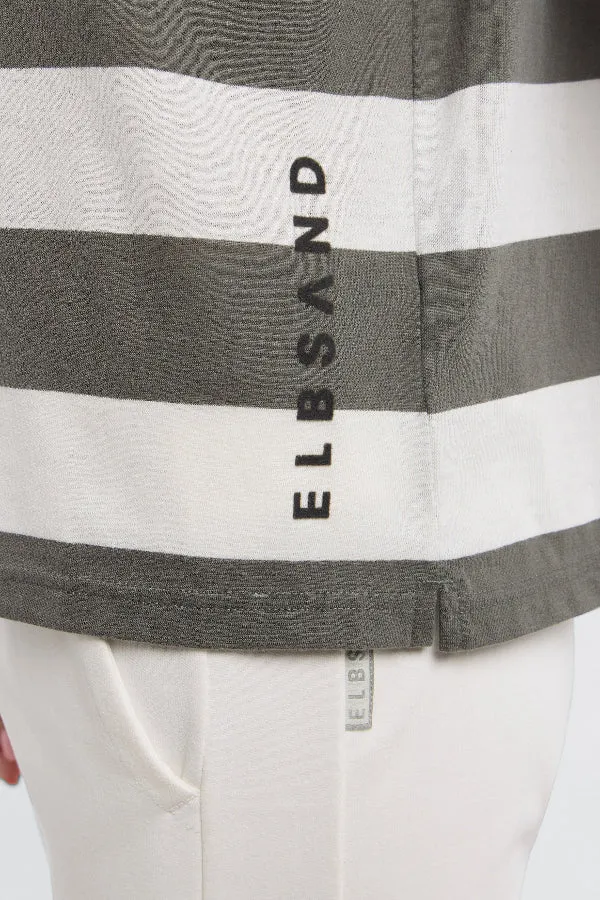 Elbsand Longsleeve Milia gestreift dark slate/cloud white