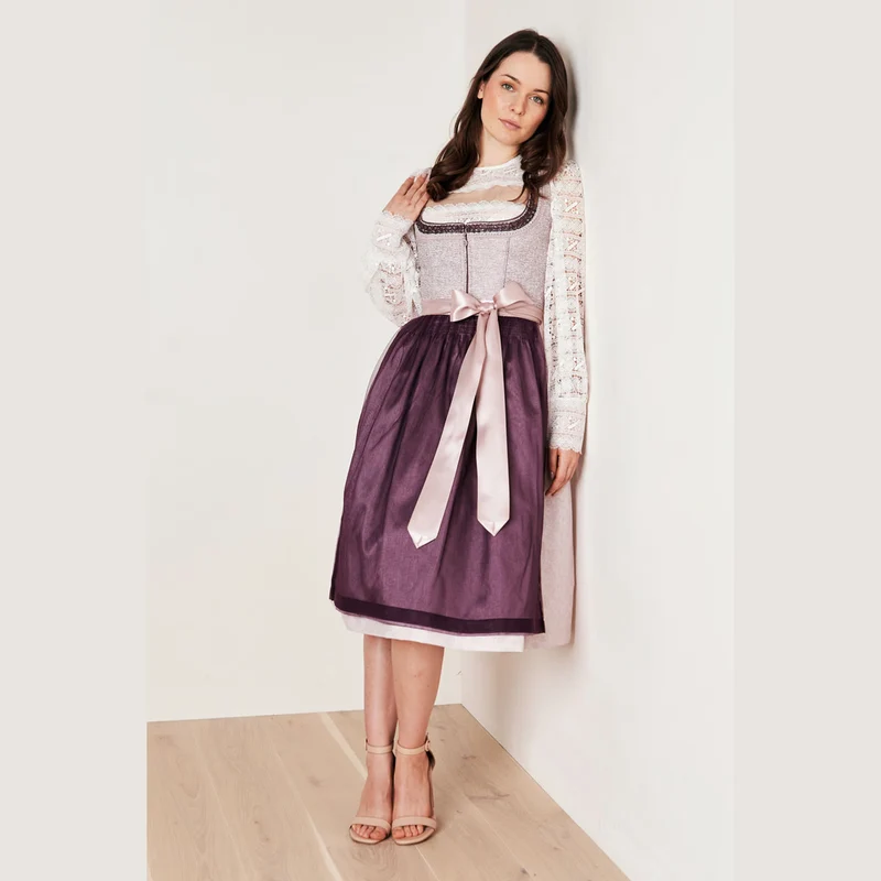 Krüger Dirndl Abriana Beere Perlenborte 70cm