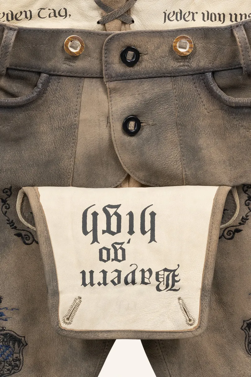 Lederhose LEBENSLANG % mit Gürtel - 666170-000-0007 - Krüger Tream - Herren Lederhose