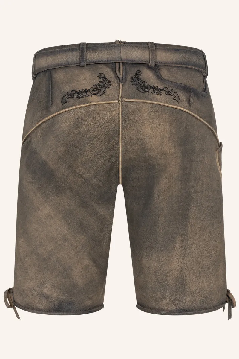 Lederhose LEBENSLANG % mit Gürtel - 666170-000-0007 - Krüger Tream - Herren Lederhose
