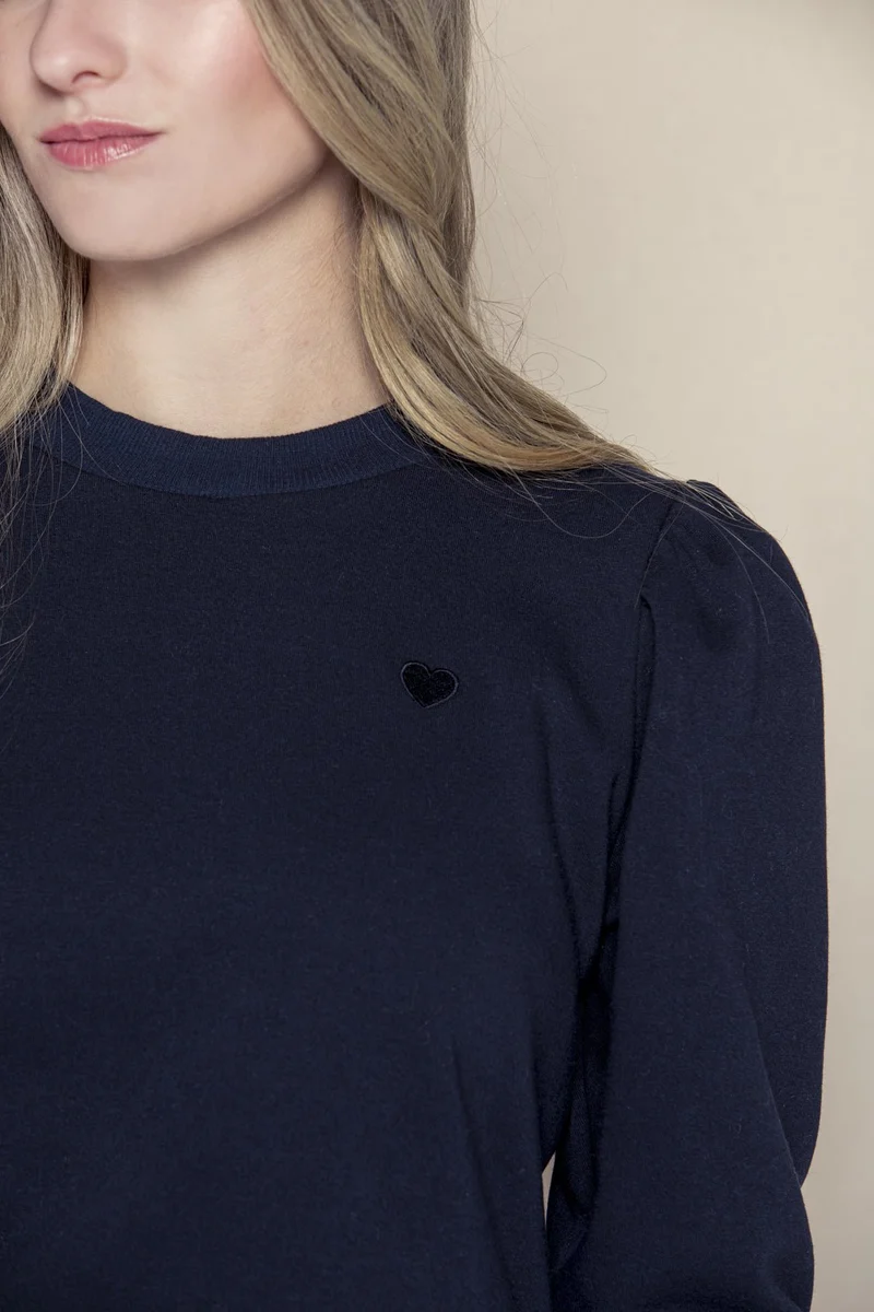 HEART SWEATER NAVY