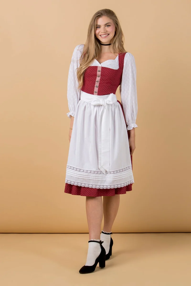 BW DIRNDL VINTAGE FLOWERS BLUTROT