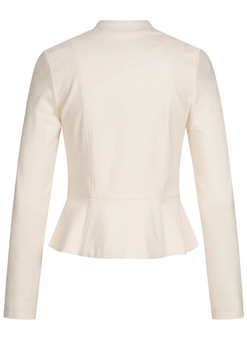 STEHKRAGEN BLAZER STRETCH TWILL CREME