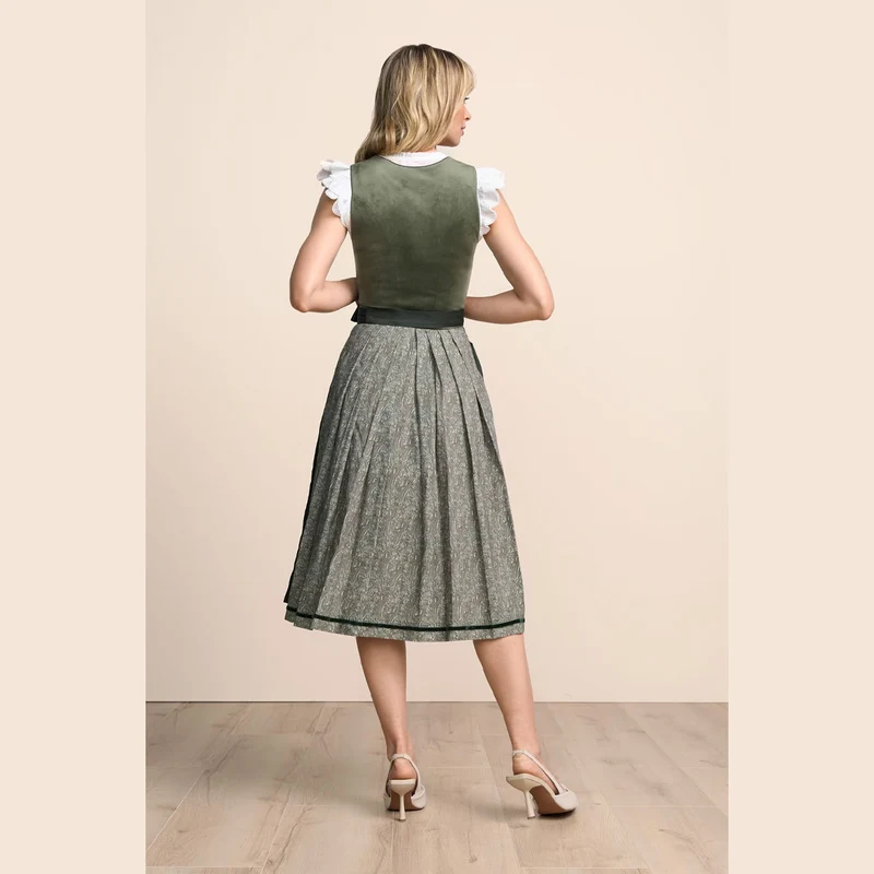 Krüger Dirndl Iny Grün Herz Ausschnitt 70cm