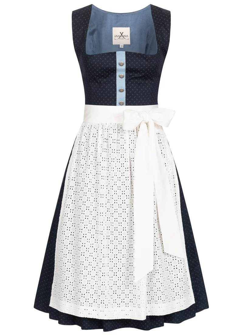 BW DIRNDL VINTAGE FLOWERS DUNKELBLAU