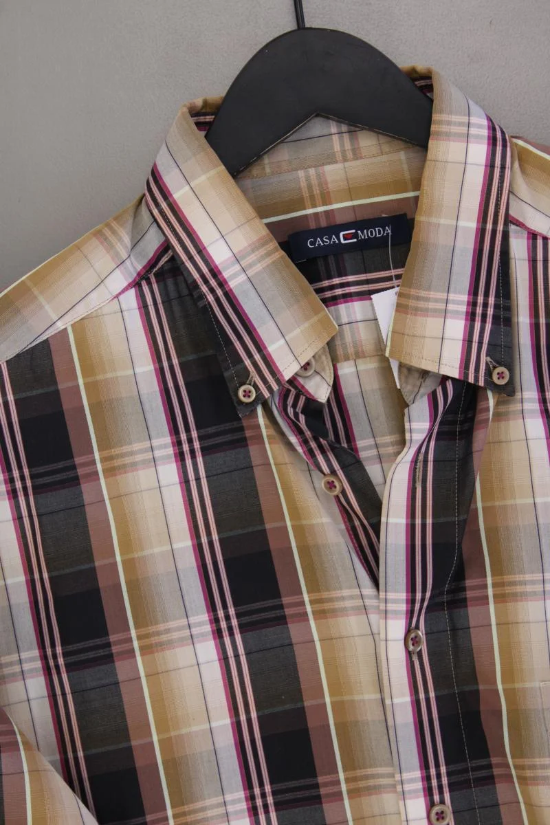 Casa Moda Karohemd für Herren Gr. XL kariert Kurzarm braun