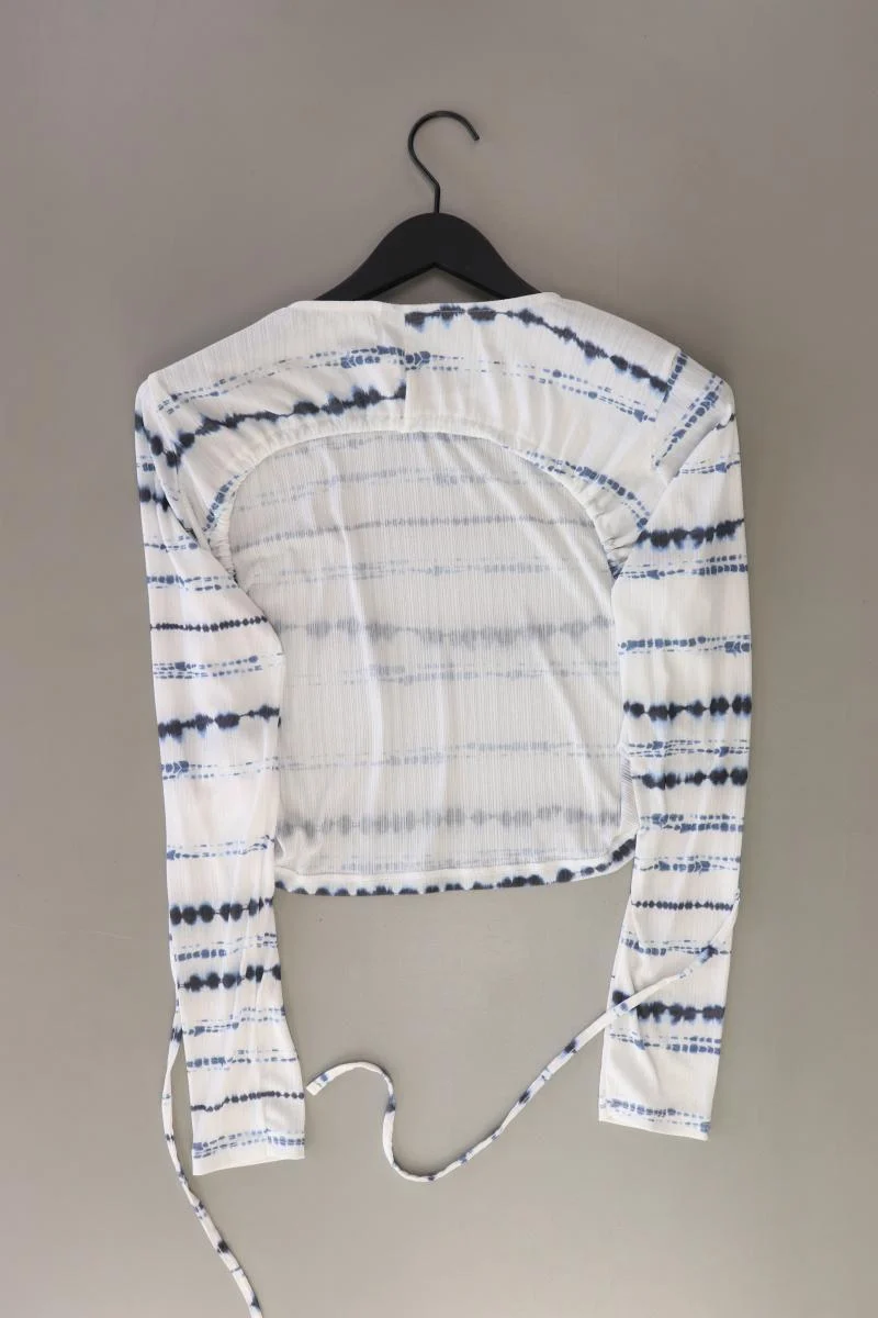Topshop Cropped Shirt Gr. 44 Langarm weiß aus Polyester