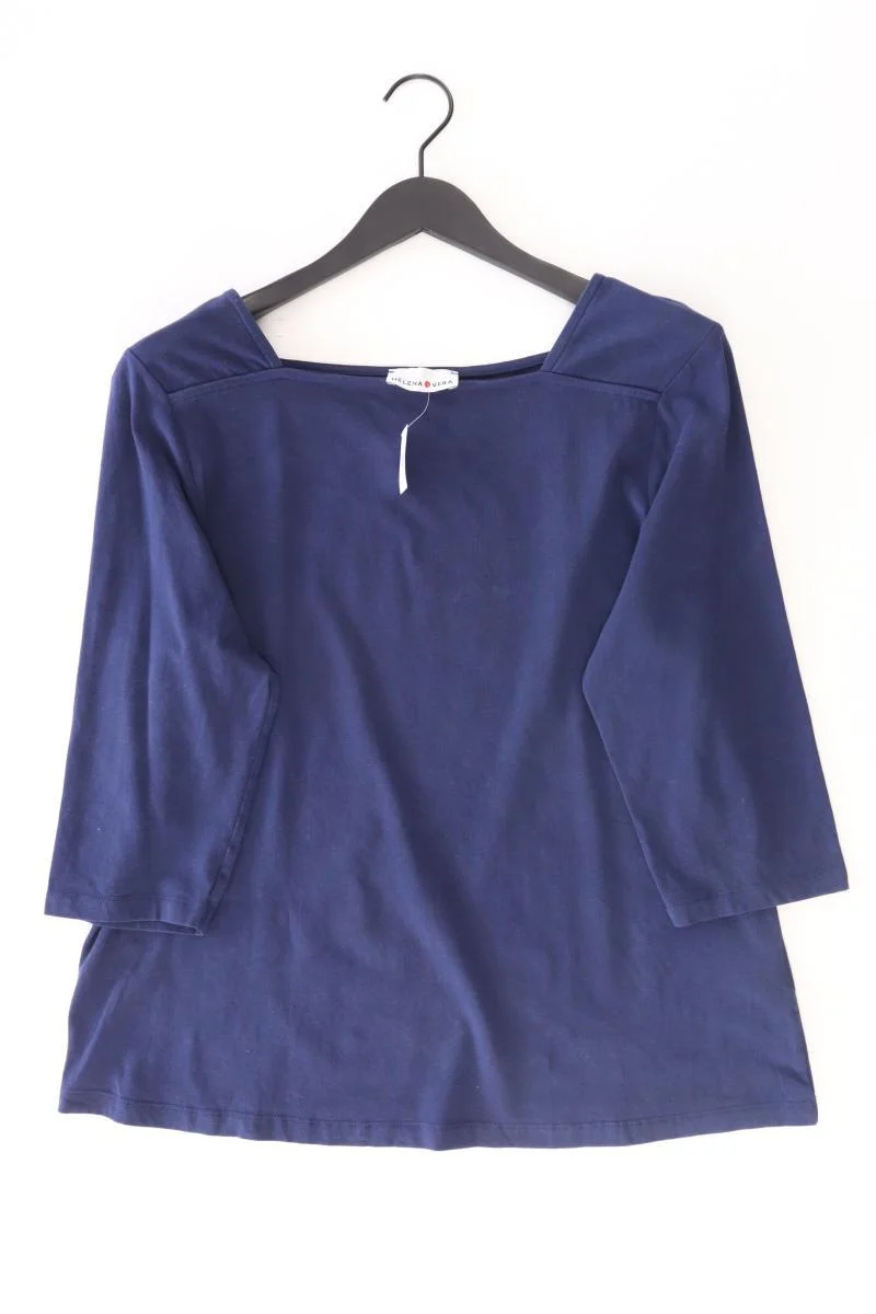 Helena Vera Oversize-Shirt Gr. 46 3/4 Ärmel blau aus Baumwolle