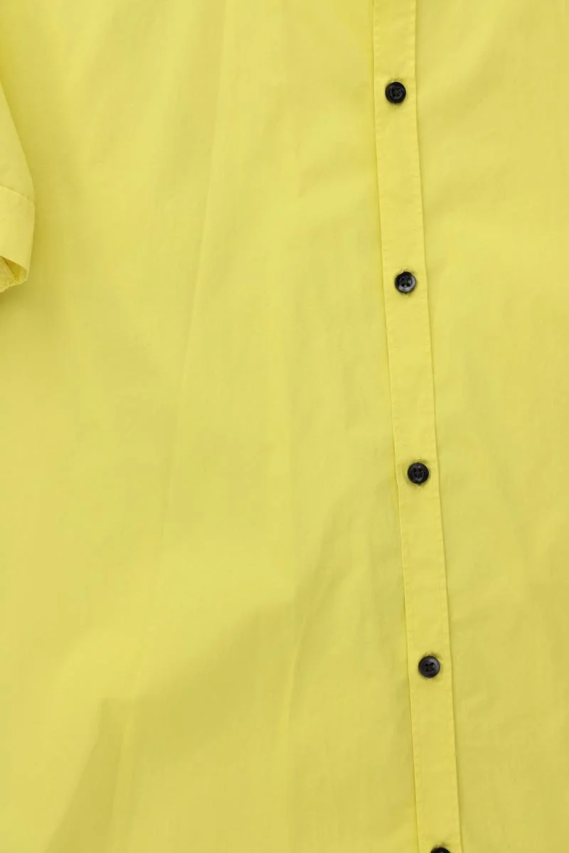 WE Fashion Kurzarmhemd für Herren Gr. L gelb aus Baumwolle