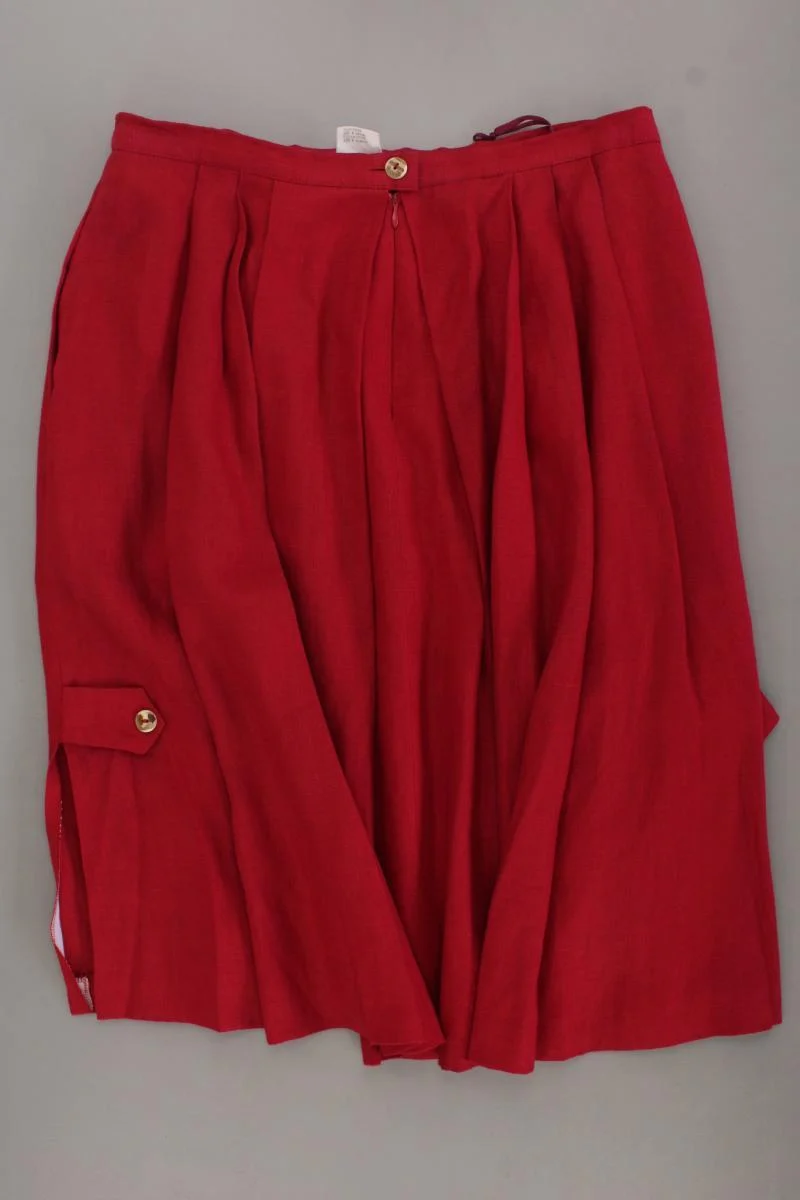 KRÜGER Vintage Trachtenrock Gr. 44 rot aus Leinen
