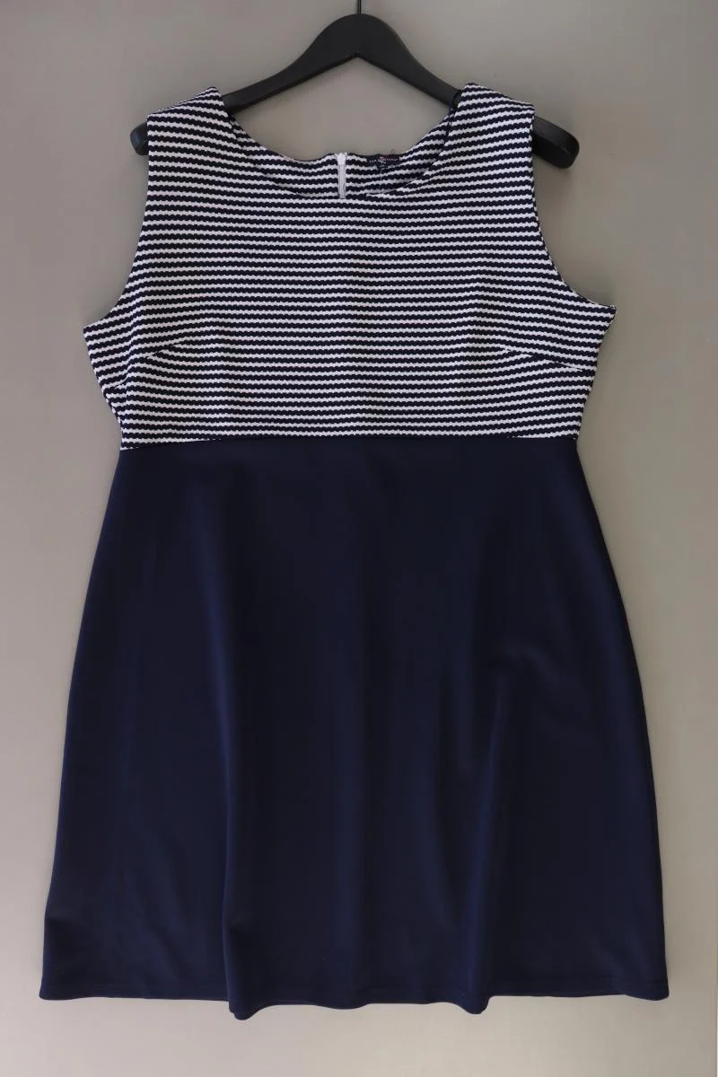 Via Cortesa Midikleid Gr. 46 gestreift Ärmellos blau aus Polyester