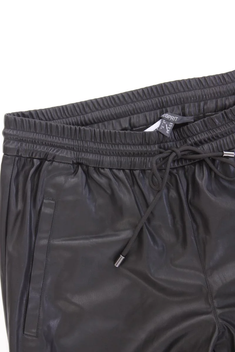 Esprit Kunstlederhose Gr. 38 neuwertig schwarz aus Polyester