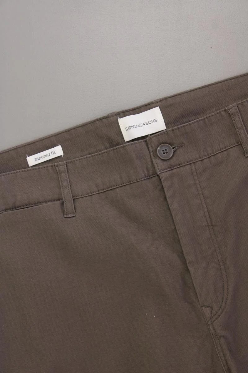 SØNDAG & SONS Chino Hose für Herren Gr. W42/L32 braun aus Baumwolle