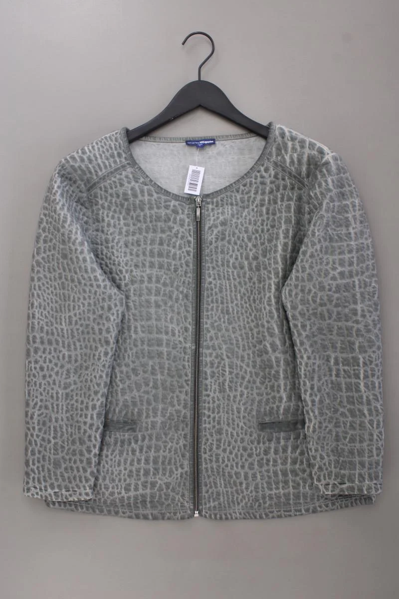 Vögele Cardigan Gr. L Langarm grau aus Baumwolle