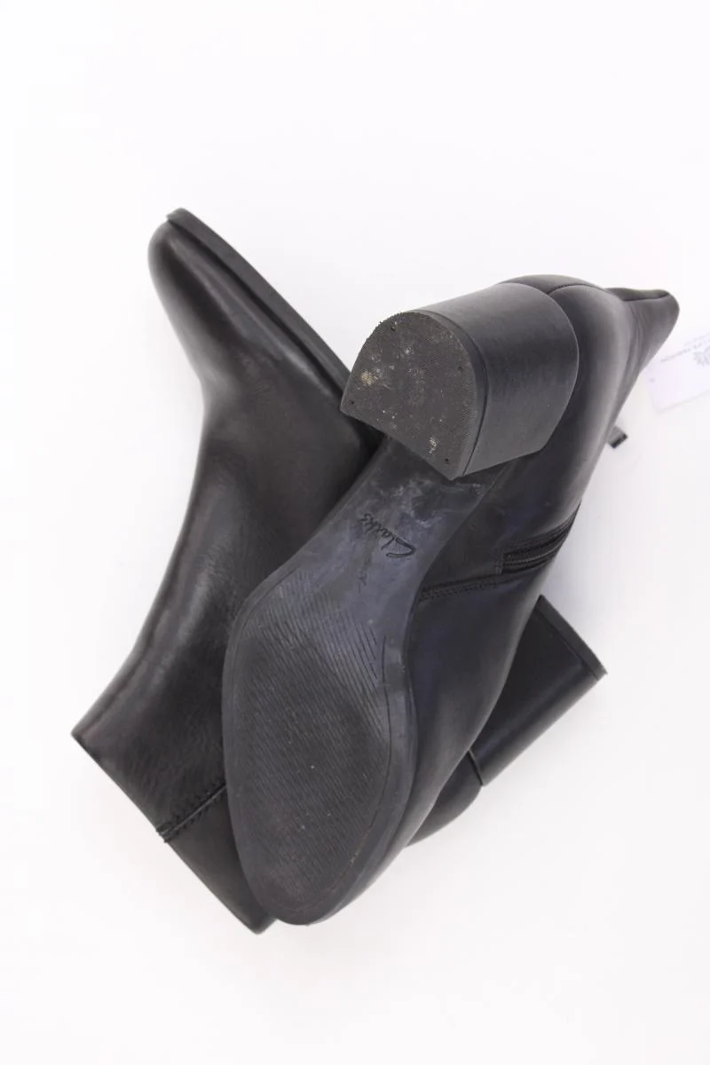 Clarks Stiefeletten Gr. 39 schwarz aus Leder