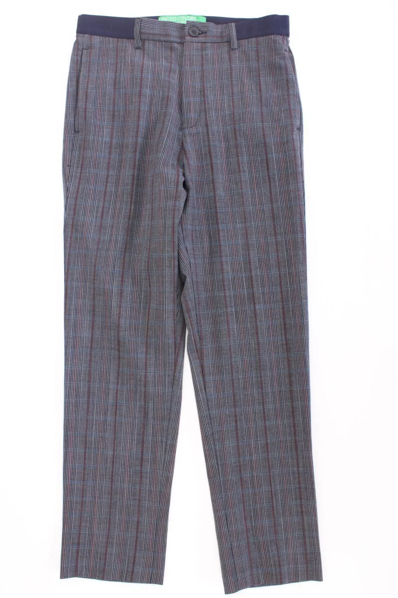 United Colors of Benetton Stoffhose Gr. IT 42 (S) gestreift grau aus Viskose