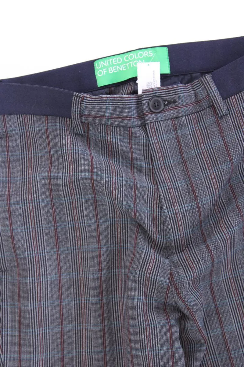 United Colors of Benetton Stoffhose Gr. IT 42 (S) gestreift grau aus Viskose
