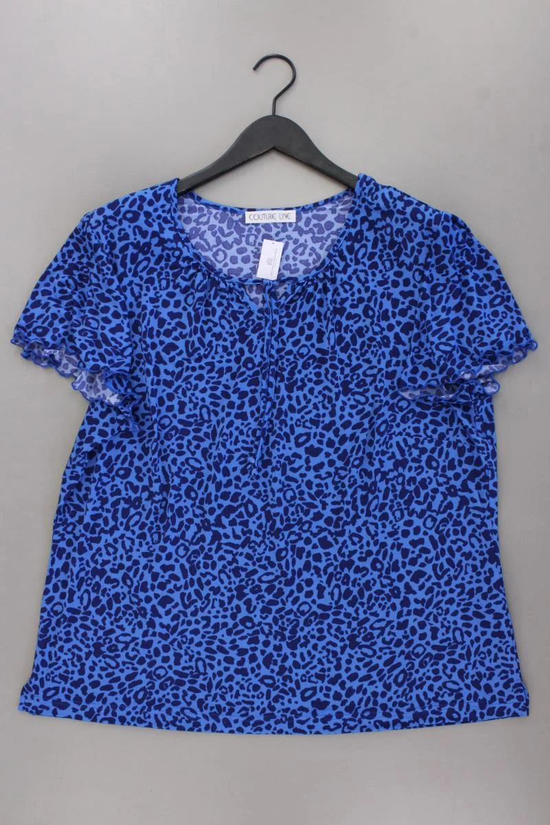 Couture Line Printshirt Gr. 48 neuwertig Kurzarm blau aus Polyester