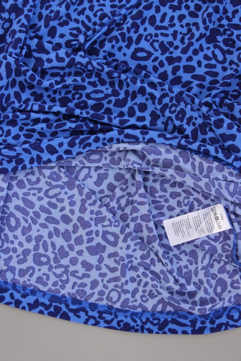 Couture Line Printshirt Gr. 48 neuwertig Kurzarm blau aus Polyester