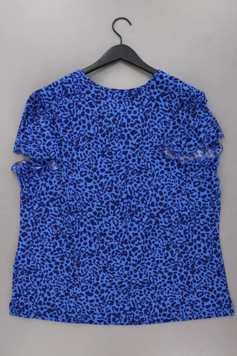 Couture Line Printshirt Gr. 48 neuwertig Kurzarm blau aus Polyester