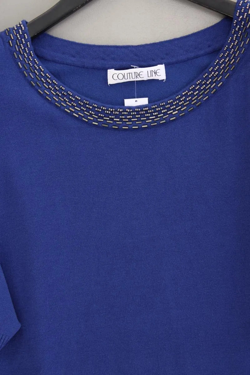 Couture Line Strickshirt Gr. 52 Kurzarm blau aus Viskose