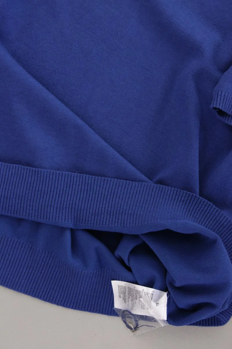 Couture Line Strickshirt Gr. 52 Kurzarm blau aus Viskose
