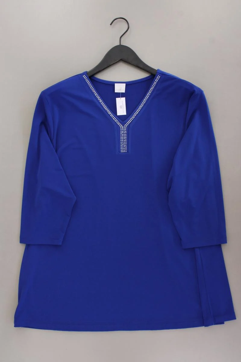 Dujolie Shirt Gr. 50 neuwertig 3/4 Ärmel blau aus Polyester