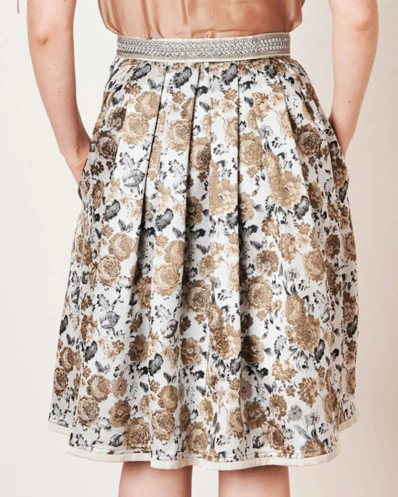 Krüger Collection Damen Trachtenrock "Judy" 266167 | Braun 60cm