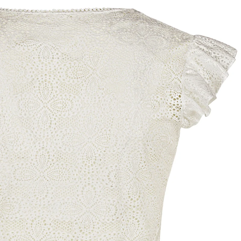 Nina von C. Spitzen Dirndlbluse "Laila" Flügelarm 48468360 | Champagner