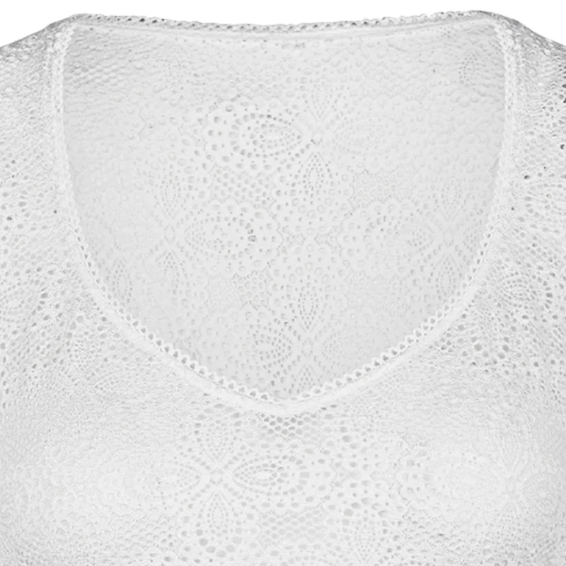 Nina von C. Spitzen Dirndlbluse "Laila" Flügelarm 48468360 | Weiß