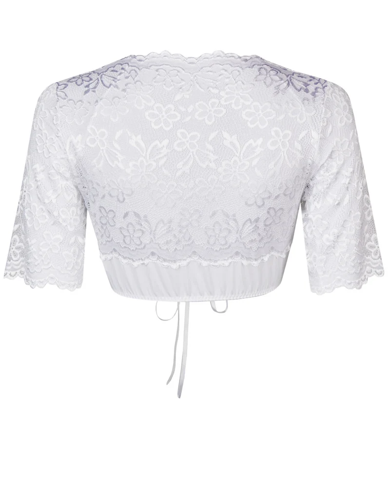 Nina von C. Halbarm Spitzen Dirndlbluse "Andrea" 16464326 | Weiß