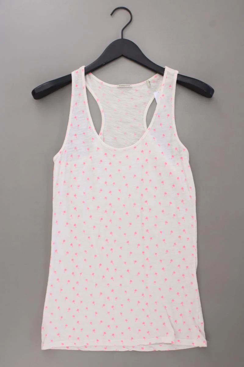 Maison Scotch Top mit Palmenmuster Gr. S creme aus Baumwolle