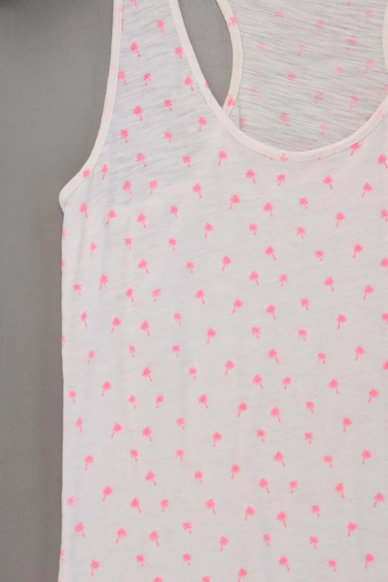 Maison Scotch Top mit Palmenmuster Gr. S creme aus Baumwolle