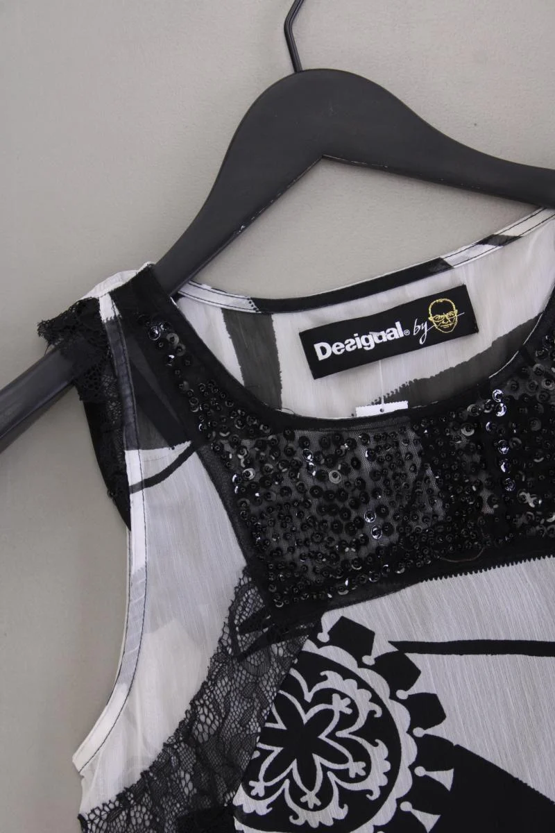 Desigual Chiffonkleid Gr. 36 Ärmellos schwarz aus Polyester