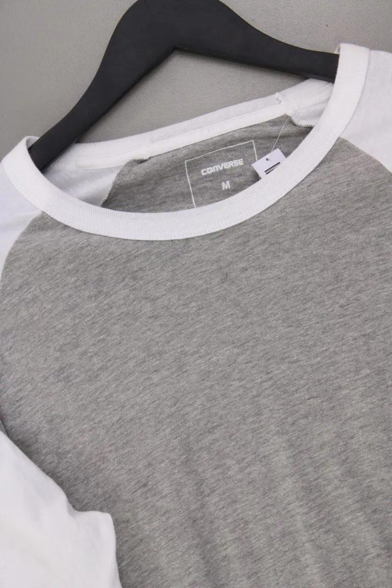 Converse Classic T-Shirt für Herren Gr. M 3/4 Ärmel grau aus Baumwolle