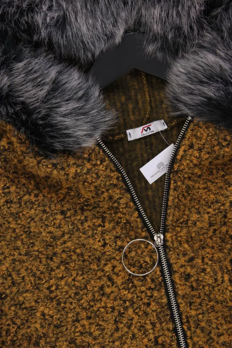 Kapuzenjacke Gr. OneSize neuwertig gelb aus Polyester