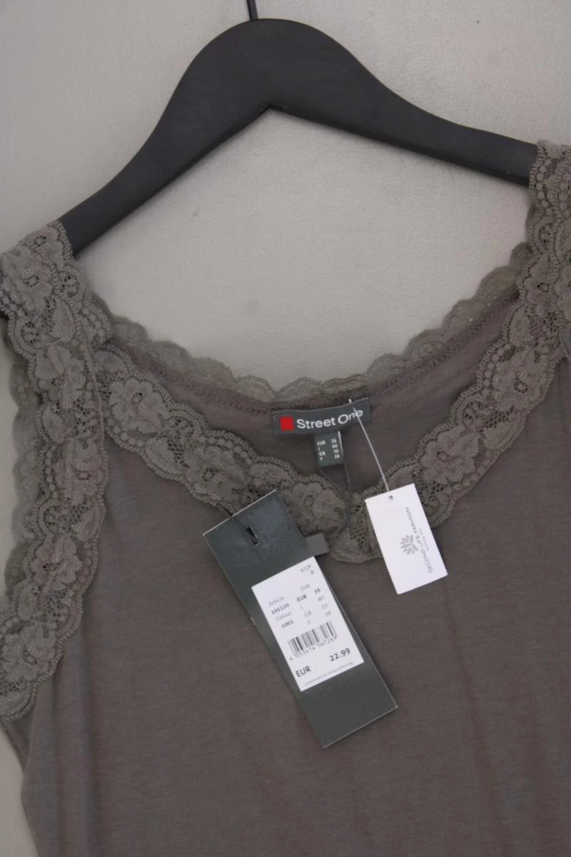 Street One Trägertop Gr. 36 neu mit Etikett Neupreis: 22,99€! grau aus Baumwolle
