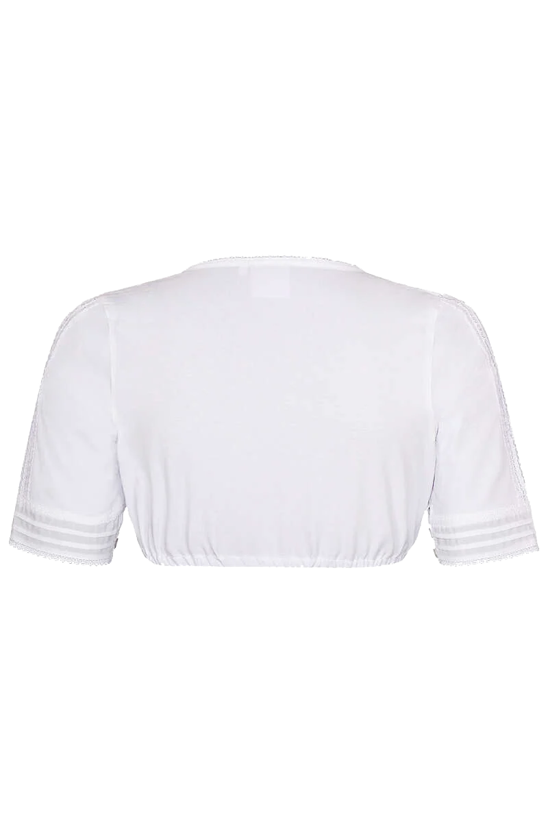Dirndlbluse mit halblangen Ärmeln mit Spitze