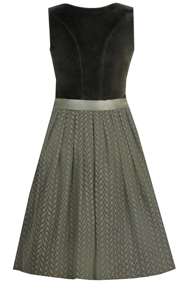 Midi-Dirndl mit Samtoberteil