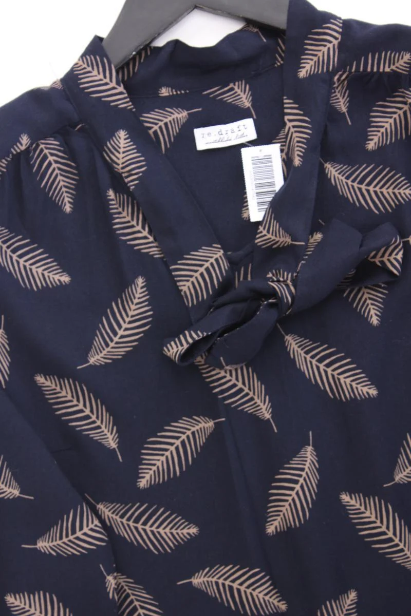 re.draft Langarmkleid Gr. 36 neuwertig blau aus Viskose