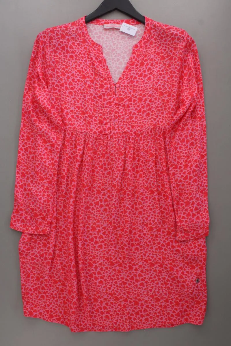 Frieda&Freddies Langarmkleid mit Herzmuster Gr. 34 neuwertig rot aus Viskose