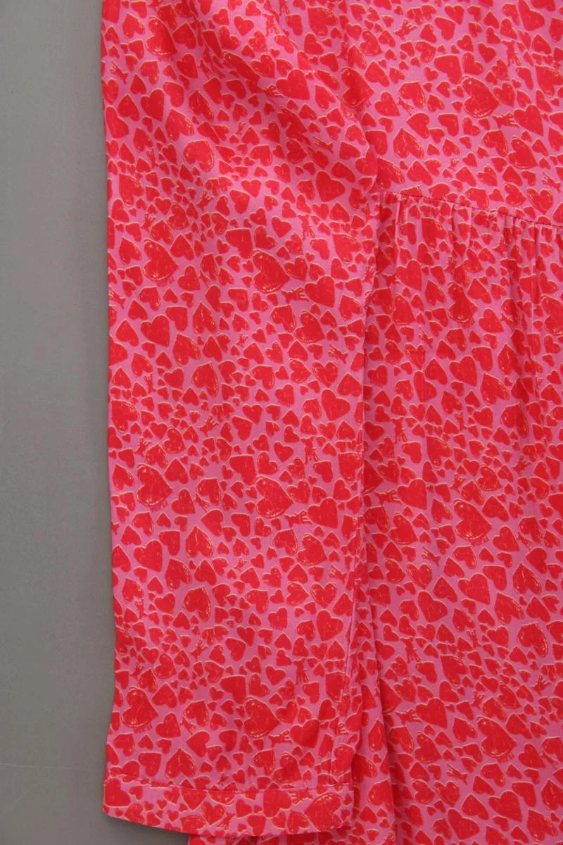 Frieda&Freddies Langarmkleid mit Herzmuster Gr. 34 neuwertig rot aus Viskose